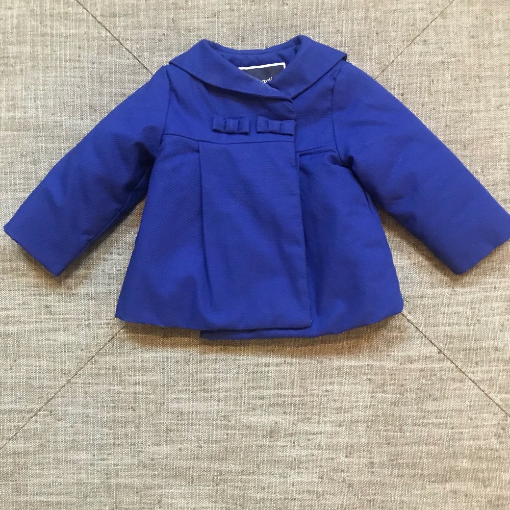 Jacadi Adorable 12M Pea Coat with Bows